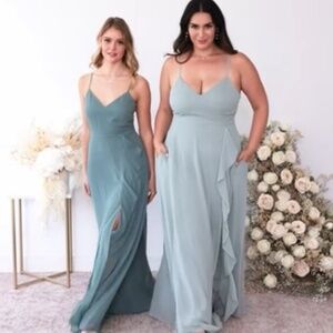 New Birdy Grey sage green dress size xl chiffon dress